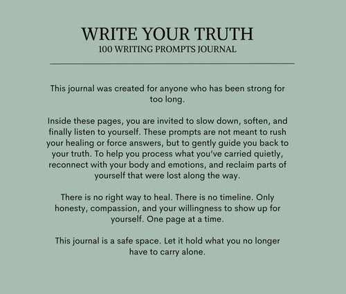 WRITE YOUR TRUTH: 100 WRITING PROMPTS JOURNAL